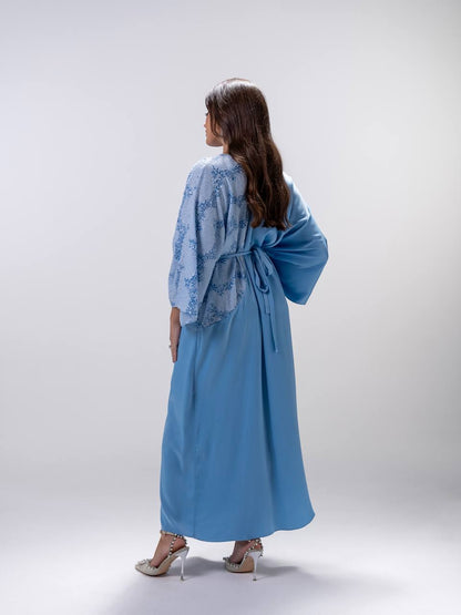 Blue Embroidered Dress