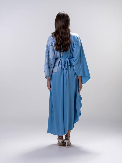 Blue Embroidered Dress