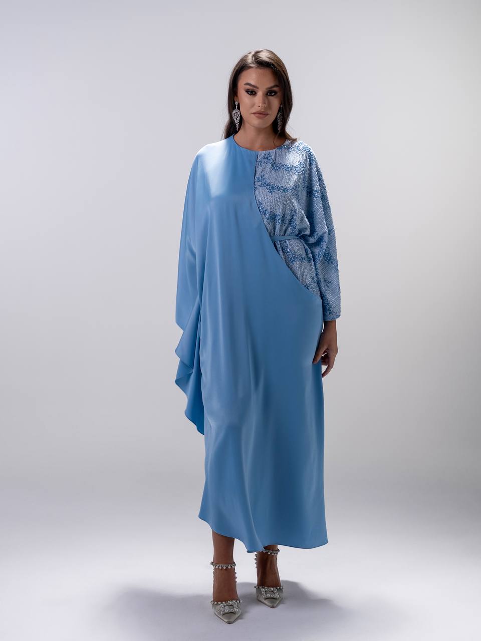 Blue Embroidered Dress