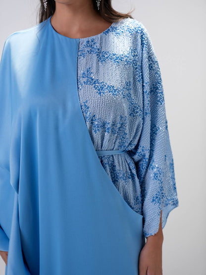 Blue Embroidered Dress