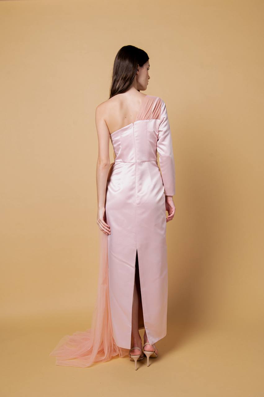 Blush Taffeta Tulle Dress