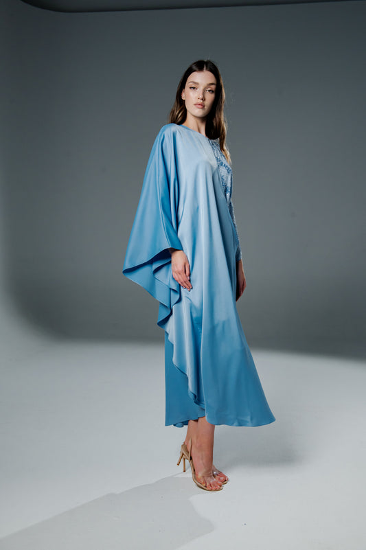 Blue Embroidered Dress