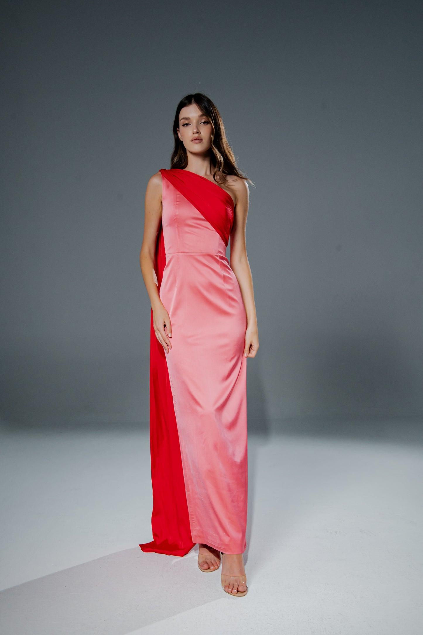 Pink Raspberry Draped Dress