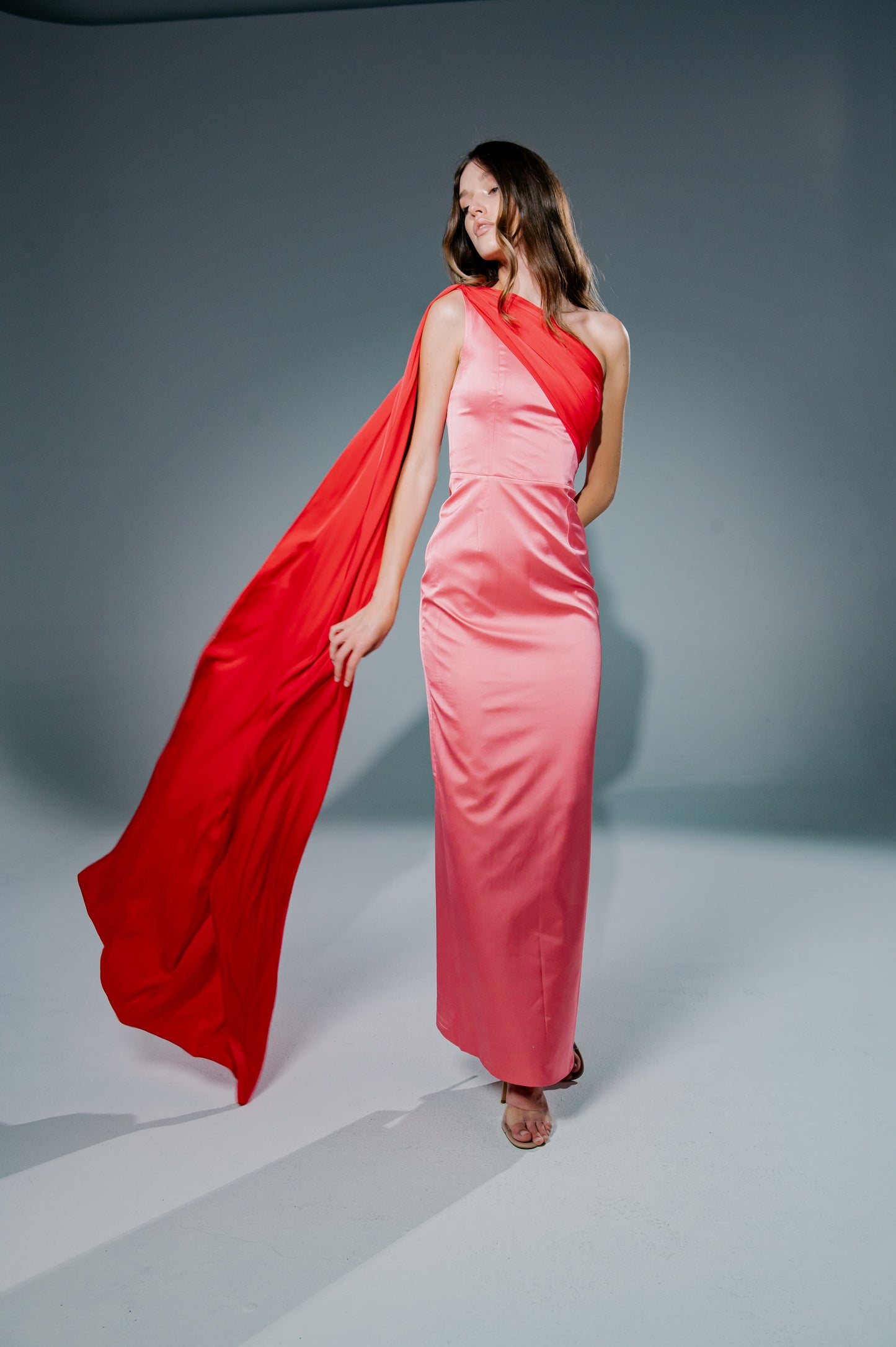 Pink Raspberry Draped Dress