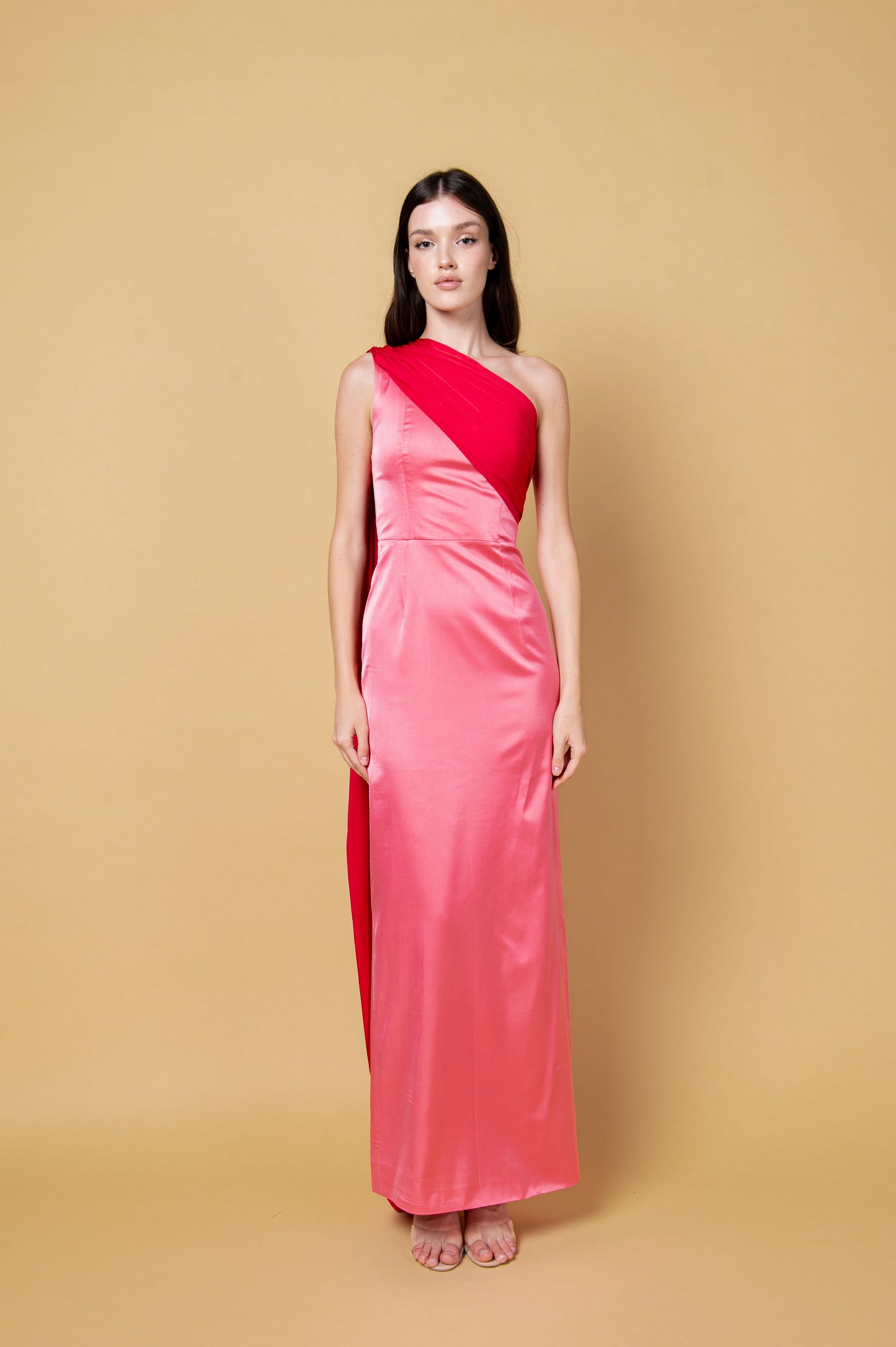 Pink Raspberry Draped Dress