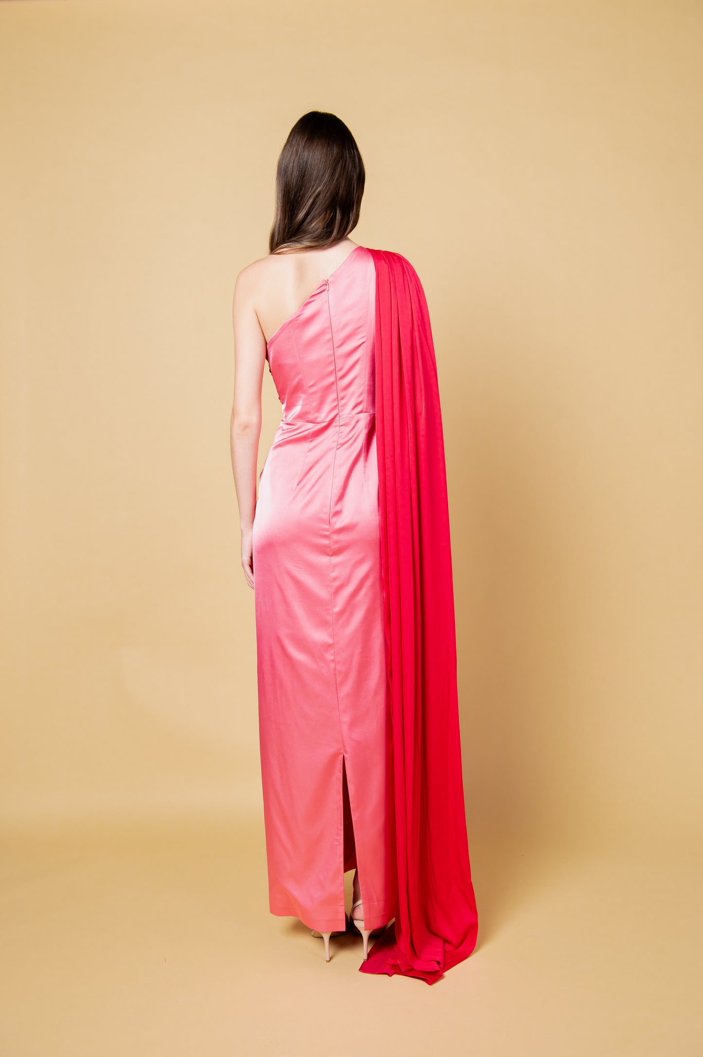 Pink Raspberry Draped Dress