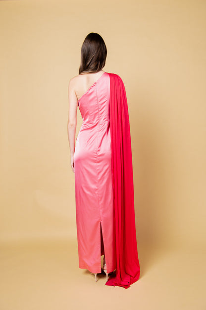 Pink Raspberry Draped Dress